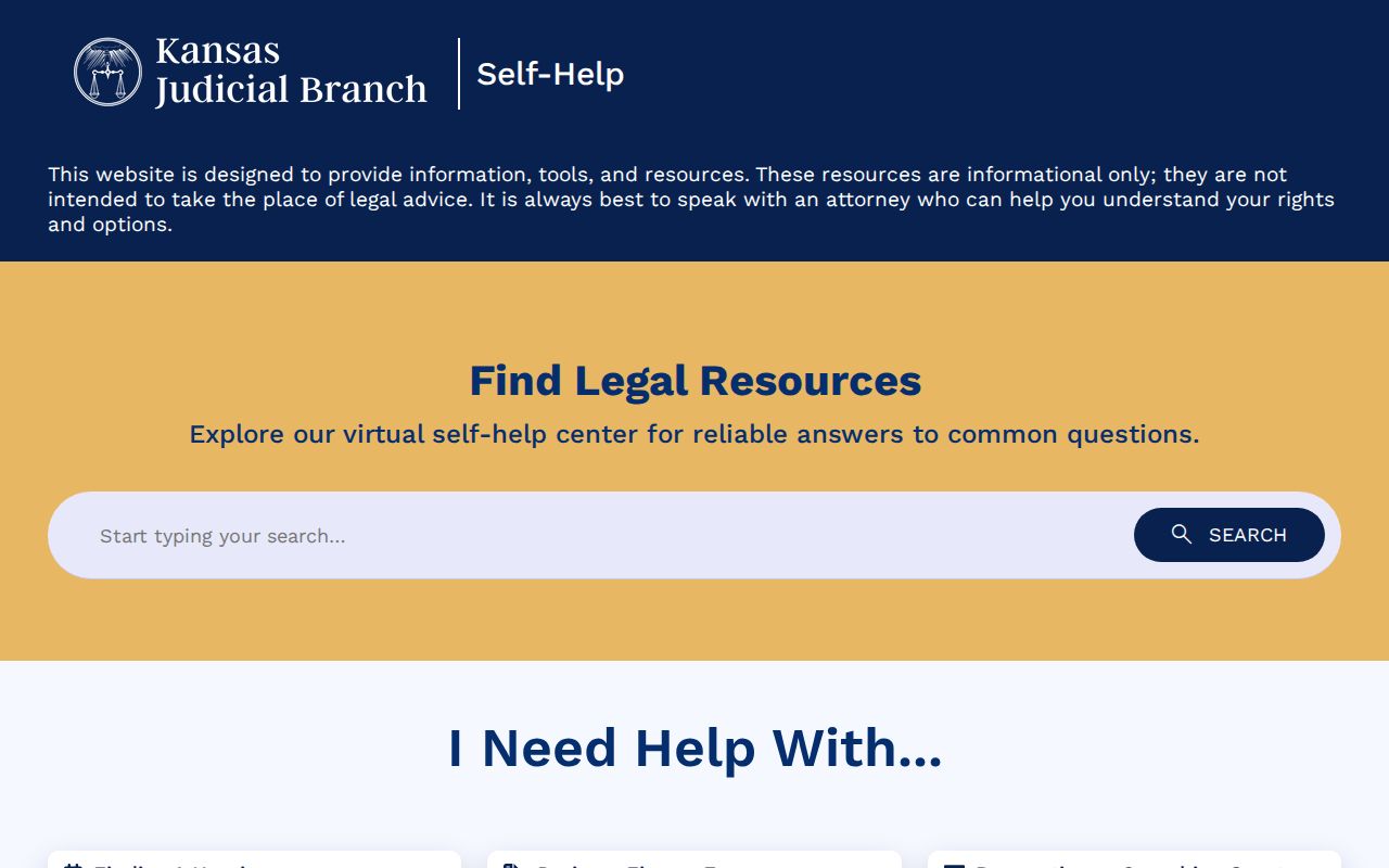 Greeley County case lookup Kansas courts self-help source