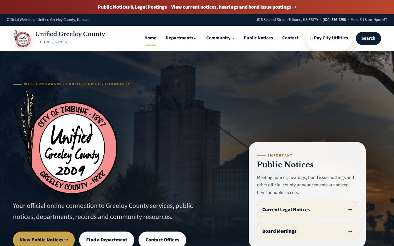 Official Greeley County government home page